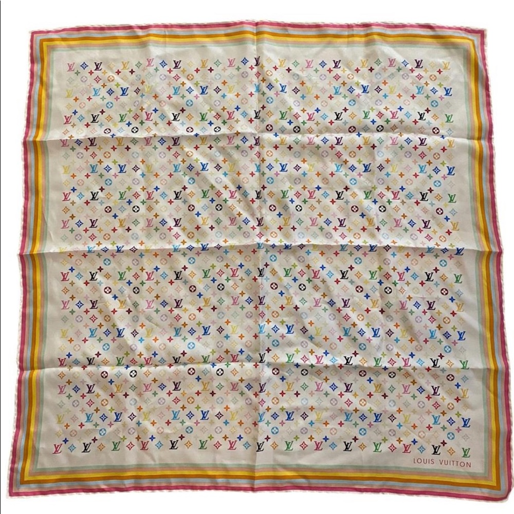 Authentic Louis Vuitton Murakami Muticolor Scarf